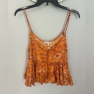 Patrons of Peace Rust Paisley Floral Camisole